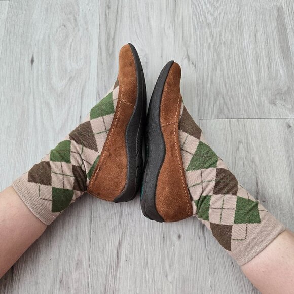 Merrell | tan brown suede slip-on boho round toe ballet flats shoes | WMS 6.5 - Picture 11 of 12